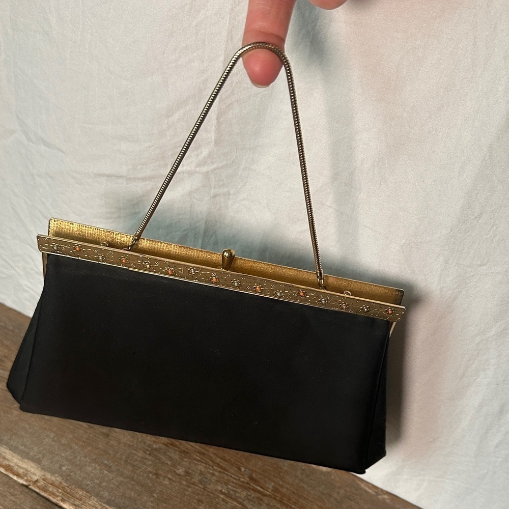 Alter Five—Elegant Black and Gold Women's Clutch